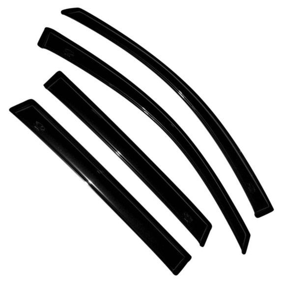 EGOESWELL 94161 ABS Tape-On Exterior Mount Side Window Deflectors for Cars, Easy Install Vent Visor Sun Shades & Rain Guards, Durable Wind Noise Reduction, Clear View Weather Protection, 4Pcs