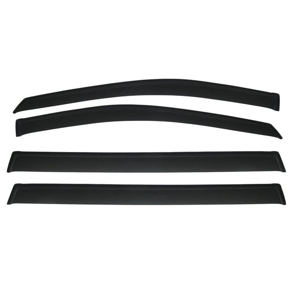 EGOESWELL 94251 Acrylic Tape-On Exterior Mount Side Window Deflectors for Cars, Easy Install Vent Visor Sun Shades & Rain Guards, Durable Wind Noise Reduction, Clear View Weather Protection, 4Pcs