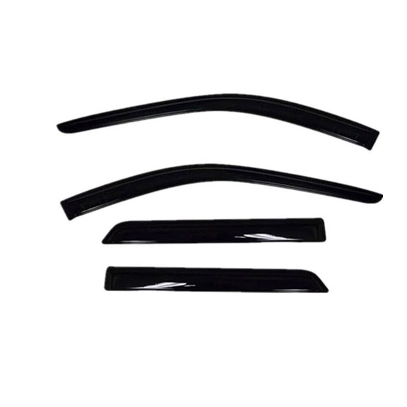 EGOESWELL 94267 Tape-On Exterior Mount Side Window Deflectors for Cars, Easy Install Vent Visor Sun Shades & Rain Guards, Durable Wind Noise Reduction, Clear View Weather Protection, 4PCS
