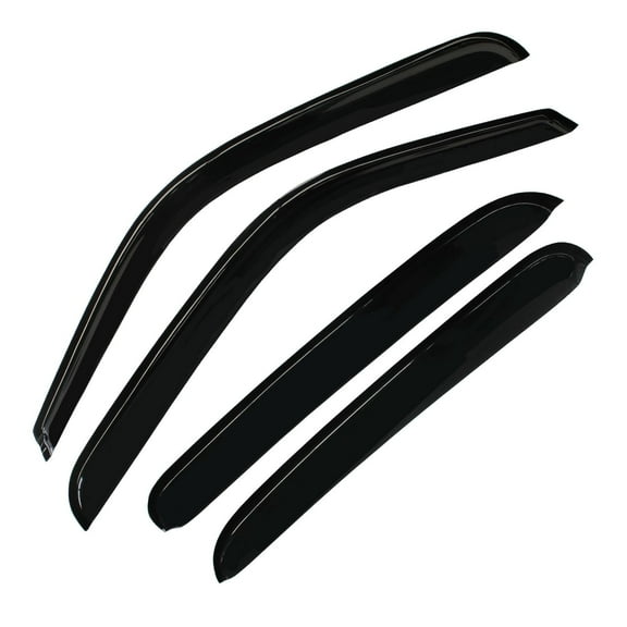 EGOESWELL 94355 Acrylic Tape-On Exterior Mount Side Window Deflectors for Cars, Easy Install Vent Visor Sun Shades & Rain Guards, Durable Wind Noise Reduction, Clear View Weather Protection, 4Pcs