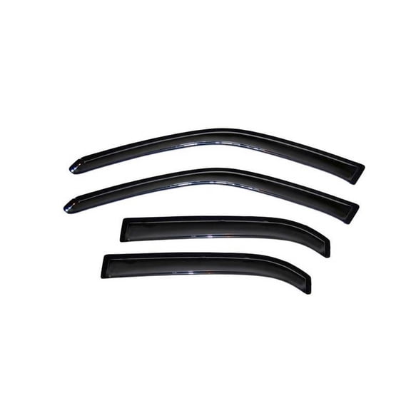 EGOESWELL 94550 Acrylic Tape-On Exterior Mount Side Window Deflectors for Cars, Easy Install Vent Visor Sun Shades & Rain Guards, Durable Wind Noise Reduction, Clear View Weather Protection, 4Pcs