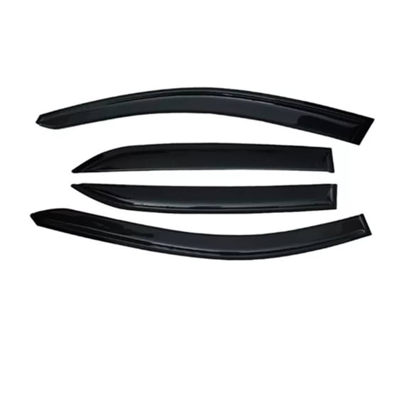 EGOESWELL 94634 Tape-On Exterior Mount Side Window Deflectors for Cars, Easy Install Vent Visor Sun Shades & Rain Guards, Durable Wind Noise Reduction, Clear View Weather Protection, 4Pcs