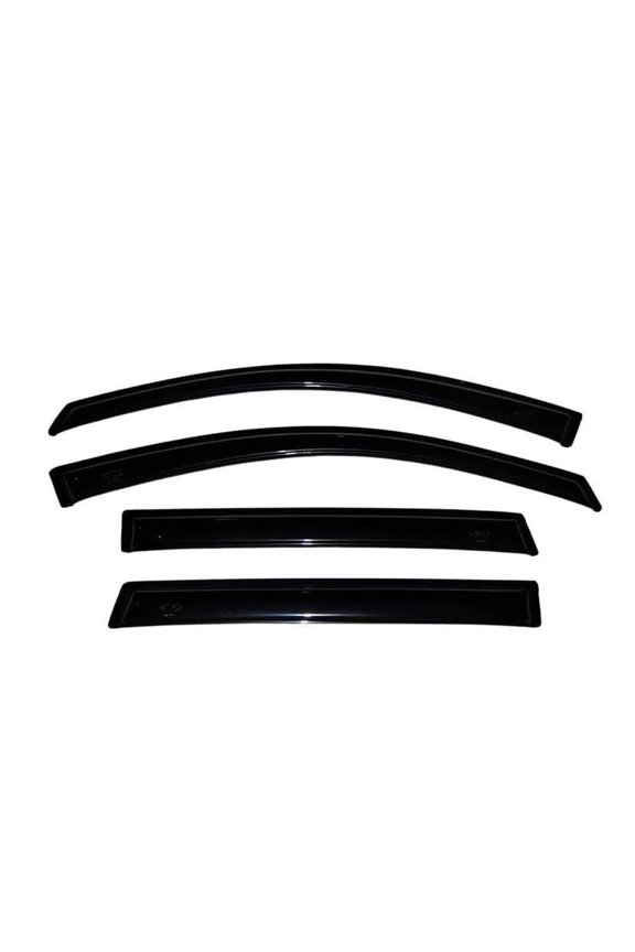 94657 Car Window Visor Vent Sun Shade Rain Guard Deflector, Acrylic Wind Deflector, Tape-On Self-Adhesive Outside Mount Side Window Wind Guard, Rain Protector, Wind Noise Reducer, 4PCS