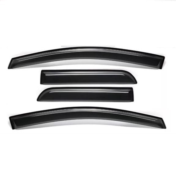 EGOESWELL 94813 Tape-On Exterior Mount Side Window Deflectors for Cars, Easy Install Vent Visor Sun Shades & Rain Guards, Durable Wind Noise Reduction, Clear View Weather Protection, 4PCS