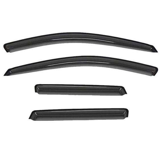 EGOESWELL 94921 Tape-On Exterior Mount Side Window Deflectors for Cars, Easy Install Vent Visor Sun Shades & Rain Guards, Durable Wind Noise Reduction, Clear View Weather Protection, 4PCS