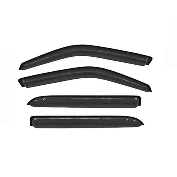 EGOESWELL 94949 Tape-On Exterior Mount Side Window Deflectors for Cars, Easy Install Vent Visor Sun Shades & Rain Guards, Durable Wind Noise Reduction, Clear View Weather Protection, 4Pcs
