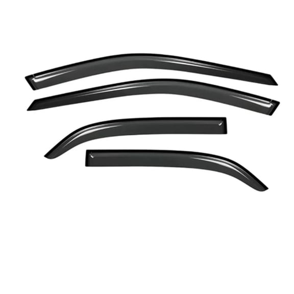 EGOESWELL 94959 Tape-On Exterior Mount Side Window Deflectors for Cars, Easy Install Vent Visor Sun Shades & Rain Guards, Durable Wind Noise Reduction, Clear View Weather Protection, 4Pcs