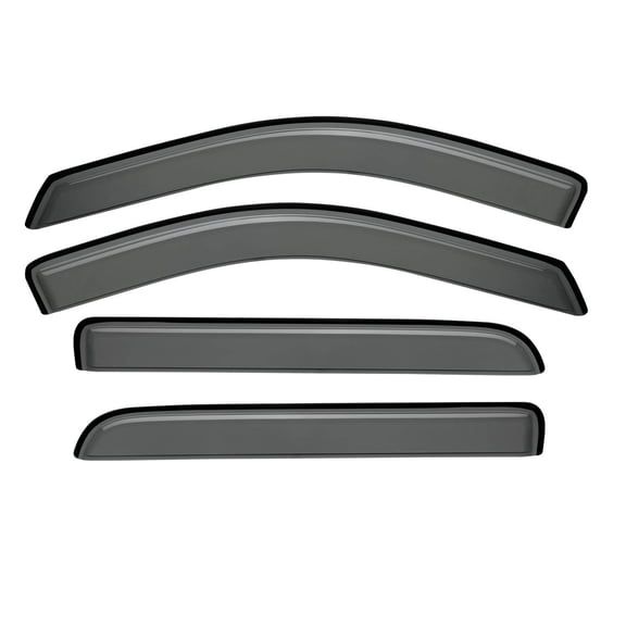 EGOESWELL 94995 Acrylic Tape-On Exterior Mount Side Window Deflectors for Cars, Easy Install Vent Visor Sun Shades & Rain Guards, Durable Wind Noise Reduction, Clear View Weather Protection, 4Pcs