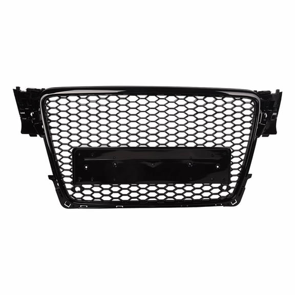 EGOESWELL ABS Plastic Black Grille Kit with License Plate Front Side 1PC
