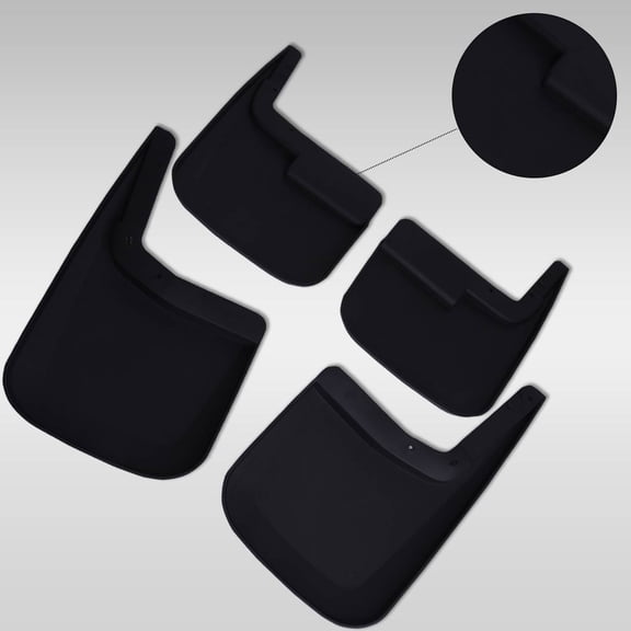 EGOESWELL Mud Flap Splash Guard Kit w/o Fender Flares Front + Rear 4PCS 58441+59441