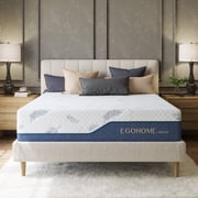 EGOHOME Blue 10 inch King size Mattress in a Box, Cooling Gel Memory Foam Mattress, Medium