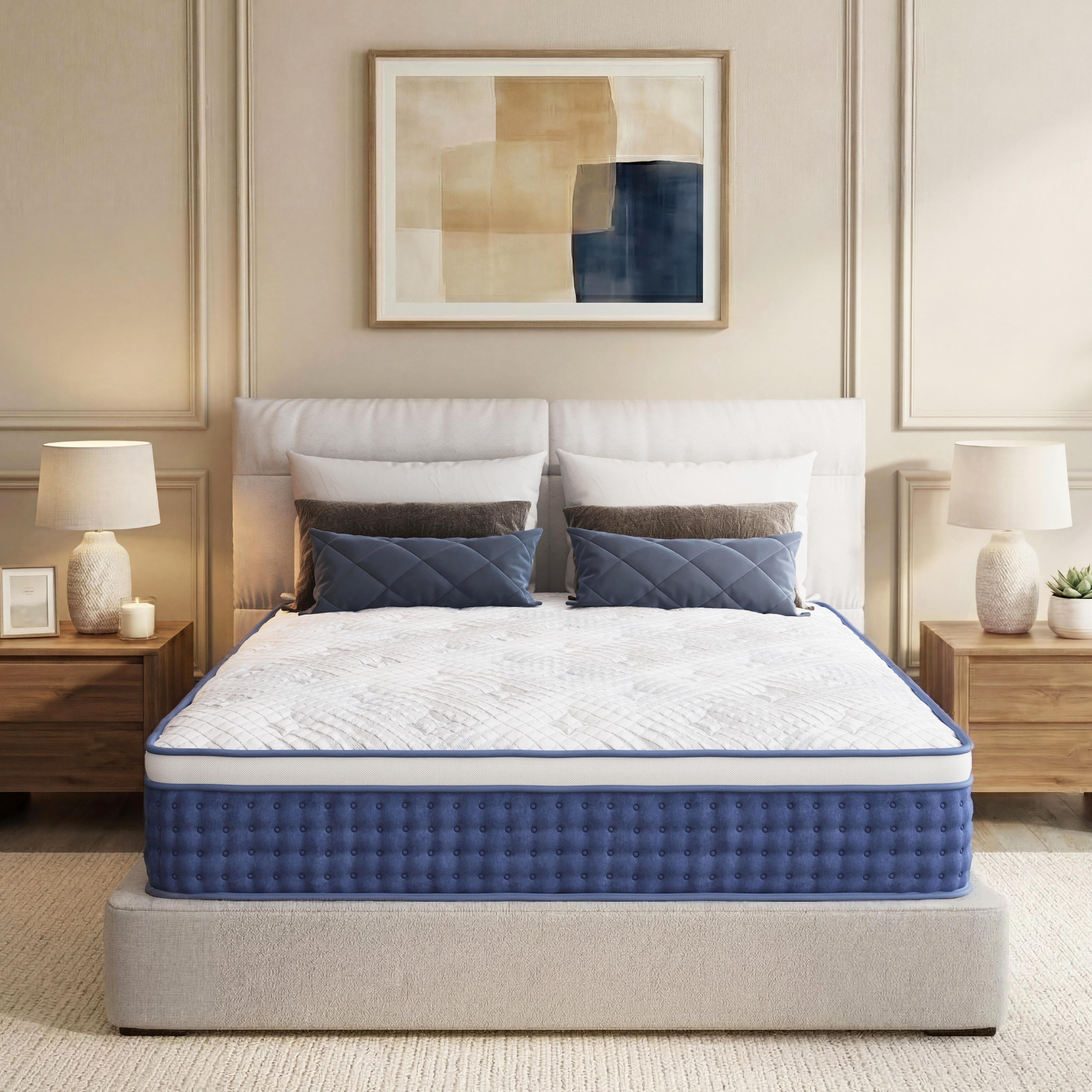 EGOHOME Queen 12 inch Hybrid Mattress, Pocketed Springs, Medium ...