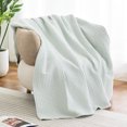 thumbnail image 1 of EGOHOME Waffle Blanket-100% Cotton Lightweight Oversize Yarn-dyed Bed Blanket for All Seasons, Angel Falls Queen, 1 of 11