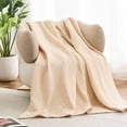 thumbnail image 1 of EGOHOME Waffle Blanket-100% Cotton Lightweight Oversize Yarn-dyed Bed Blanket for All Seasons, Beige Twin, 1 of 10