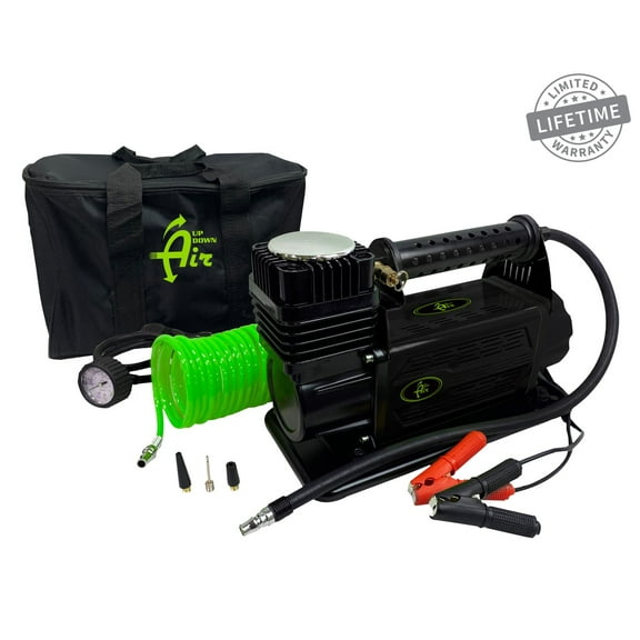 EGOI Portable Air Twin Compressor System 5.6 CFM With Storage Bag, Hose & Attachments - Single Motor