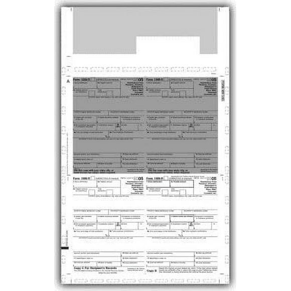 EGP IRS Approved 4Up 1099R Pressure Seal Tax Form, 500 Forms, Preprinted, Size 8 1/2 x 14 TF5504