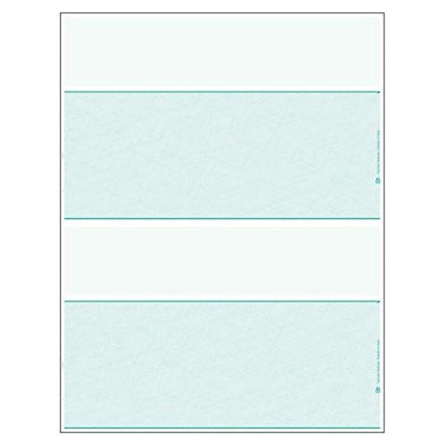 EGP Laser Blank Check Stock Two per Page Letter Sized, 1000 Checks