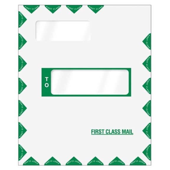 EGP Offset Window Tax Return Mailing Envelope, Peel and Seal, Quantity 100, Size 9 5/8 x 11 5/8