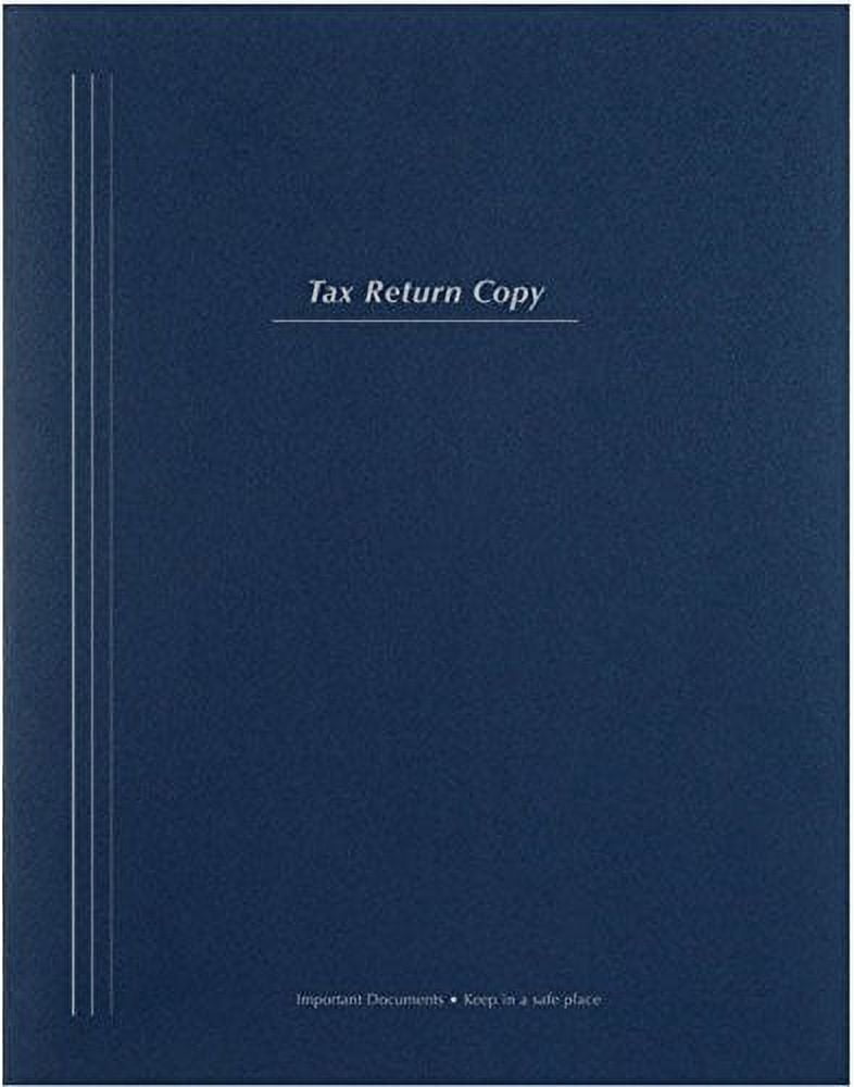 EGPChecks Tax Return Folder with Pockets and Vertical Stripe, Blue, 9 x 11 1/2 in, 50/Pack, 40 Sheets