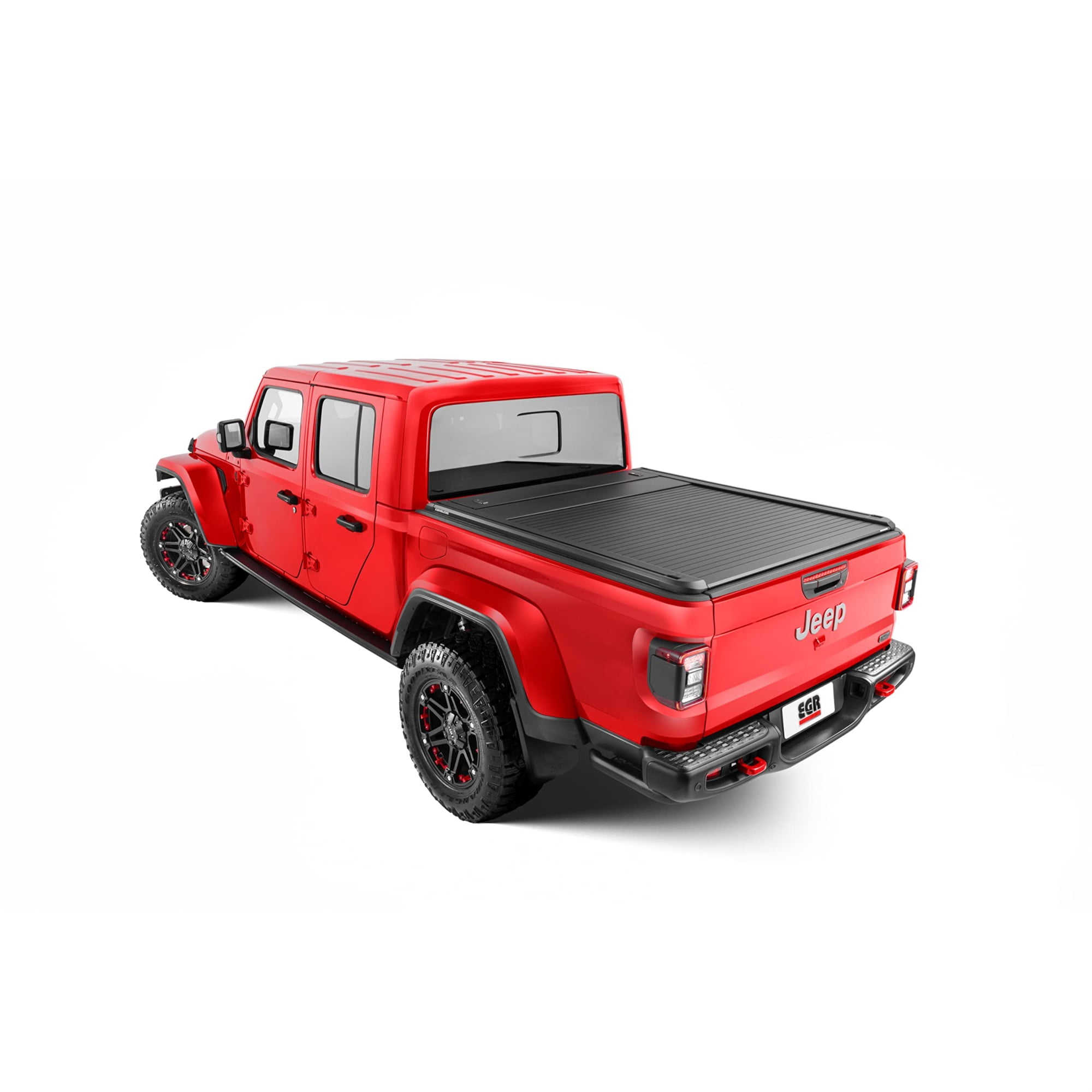 EGR RollTrac Electric Retractable Tonneau Cover - Compatible with Jeep Gladiator with 5.0 Bed (2020-24 Models) - Aluminum Bed Cover - RT039031E