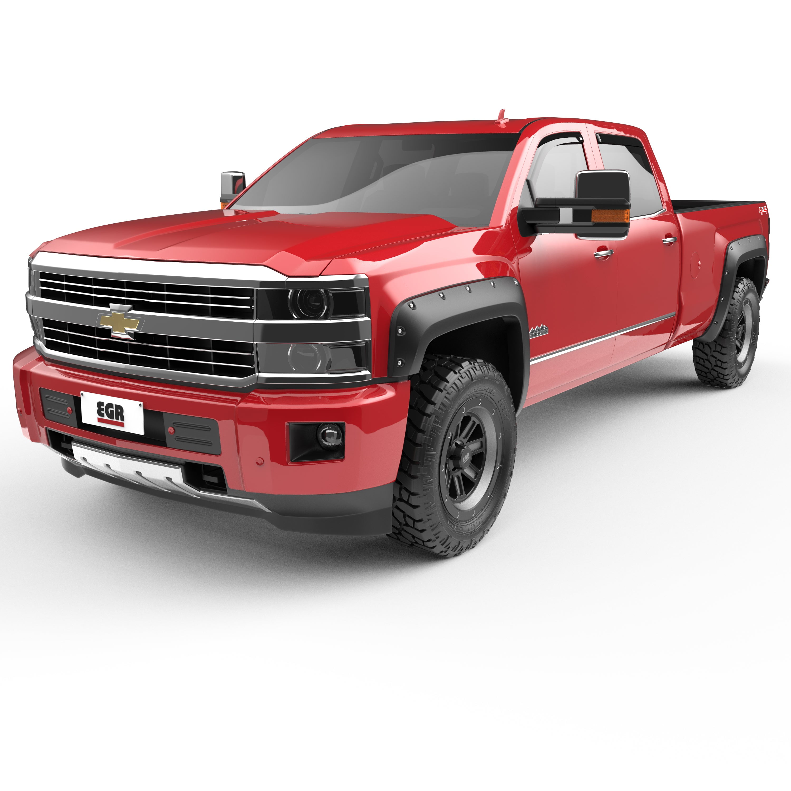 EGR 2014-2018 Fits Chevrolet Silverado 1500 2015-2019 Silverado 2500HD 3500HD Crew Extended Standard Cab Pickup 2 4Dr Traditional Bolt-On Look Fender Flares 791574