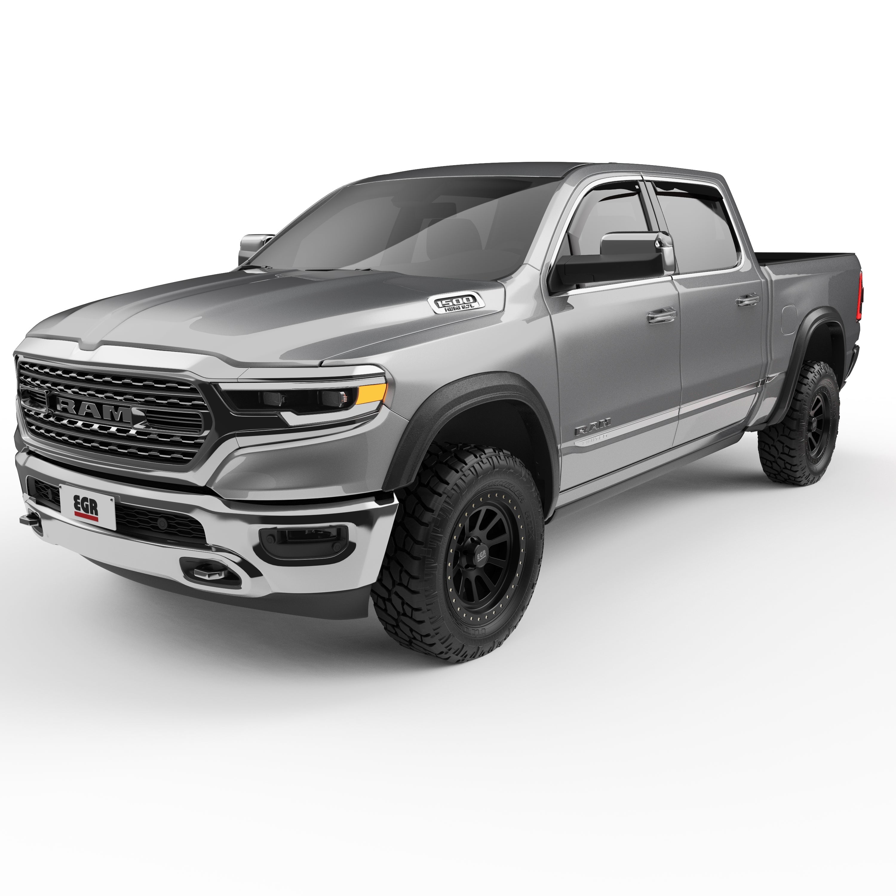 EGR 2019-2024 Fits Dodge Ram 1500 Extended Cab Crew Cab Pickup 4 Door Set Of 4 Non Rebel Non TRX Baseline Standard Style Fender Flares BLF2001