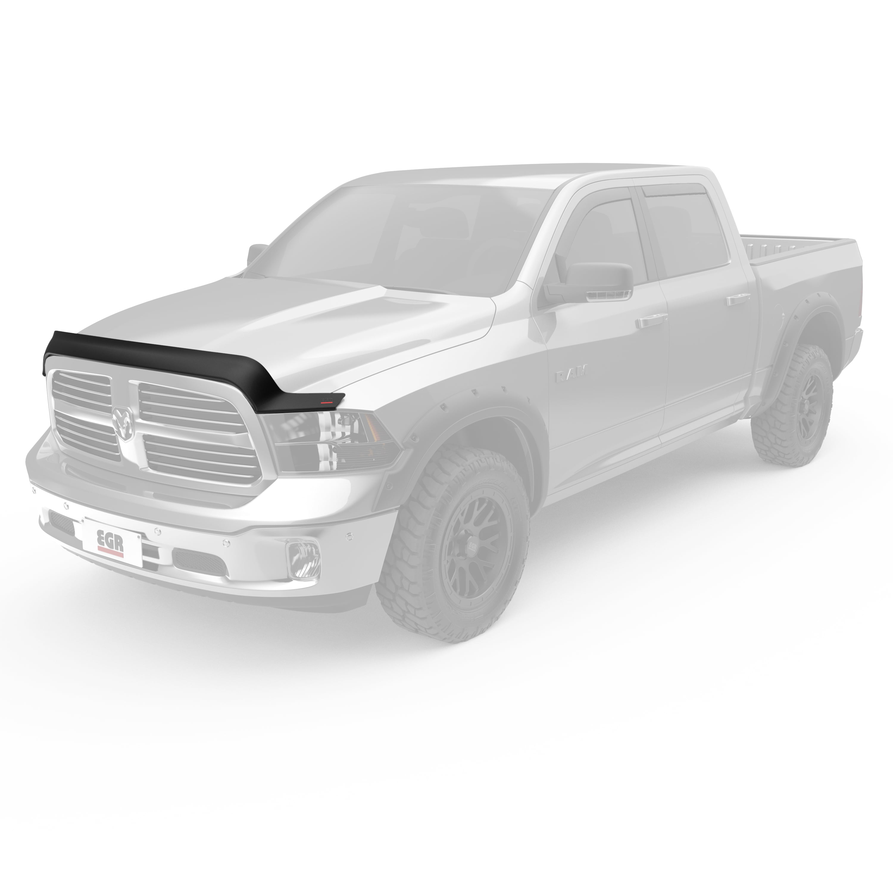 EGR 302655 Hood Shield- Matte Black Fits select: 2013-2018 RAM 1500, 2009-2012 DODGE RAM 1500