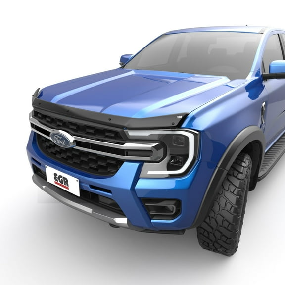 EGR 303605 SuperGuard Matte Black Acrylic Hood Shield Compatible with Select 2024-2025 Ford Ranger Trucks - Durable, Easy Installation