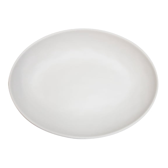EGS RT107OV-OW Tenaya Off White 10 x 7" Oval Plate - 6 / CS"