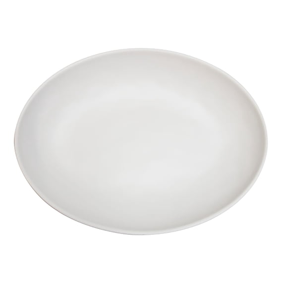 EGS RT107OV-OW Tenaya Off White 10 x 7" Oval Plate - 6 / CS"