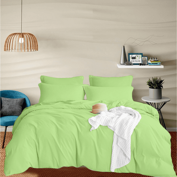 EGYLIN 800 Thread Count Duvet Cover set 100% Luxury Soft Egyptian Cotton with Zipper Closure 3 Pic Duvet Set - Sage , Full/Queen (90x90)