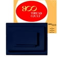 thumbnail image 1 of EGYLIN 800TC Soft Egyptian Cotton Sheet Set Soft and Breathable - 4 Piece Bed Sheet Navy Blue Solid Olympic Queen Size - 15" Deep Pocket, 1 of 5