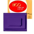 thumbnail image 1 of EGYLIN 800TC Soft Egyptian Cotton Sheet Set Soft and Breathable - 4 Piece Bed Sheet Purple Solid Twin Size - 12" Deep Pocket, 1 of 5