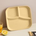 thumbnail image 1 of EGYMEN 10 Inch Divided Plates, Reusable Snack Trays, Eco-Friendly Plates, Kids Meal Plates, Picnic Plates, Camping Dinner Plates, Multi-Section Plates for Food (Yellow), 1 of 6