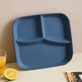 thumbnail image 1 of EGYMEN 10 Inch Divided Plates, Reusable Snack Trays, Eco-Friendly Plates, Kids Meal Plates, Picnic Plates, Camping Dinner Plates, Multi-Section Plates for Food (Blue), 1 of 6