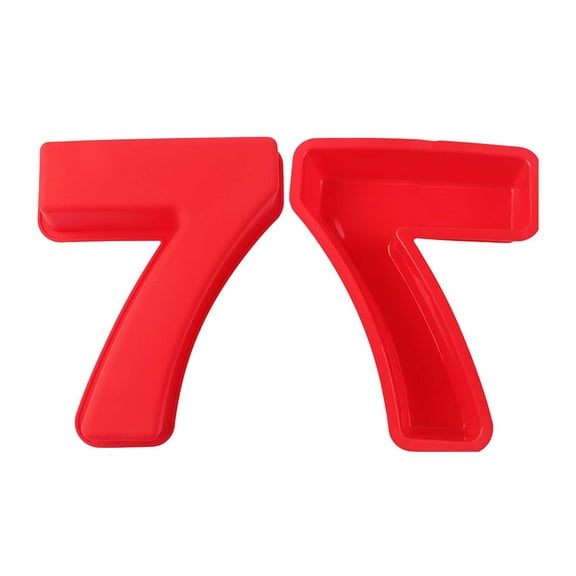 EGYMEN 10 Inch Silicone Cake Mold, Large Number Cake Pan, Flexible Reusable Baking Mould for DIY Birthday and Celebration Cakes, Non-Stick Silica Gel Pizza Tray