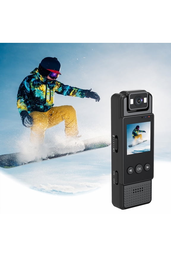 1080P Rotatable Lens Pocket Recorder with Night Vision, Wi-Fi, and Long Battery Life for Multi-Angle High-Definition Recording and Playback.