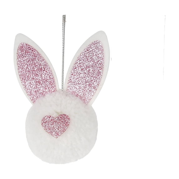 EGYMEN 12 Piece Easter Bunny Ornaments, Cute Bunny Decorations with Fuzzy Ears and Tails, Festive Hanging Bunny Decor for Easter Celebrations, Charming Bunny Tree Ornaments for Home and Party