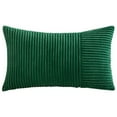thumbnail image 1 of EGYMEN 12"x20" Corduroy Splicing Pillowcase, Modern Style Cushion Cover for Living Room, Decorative Waist Pillowcase, Elegant Zippered Pillow Cover for Home Decor(Green), 1 of 6