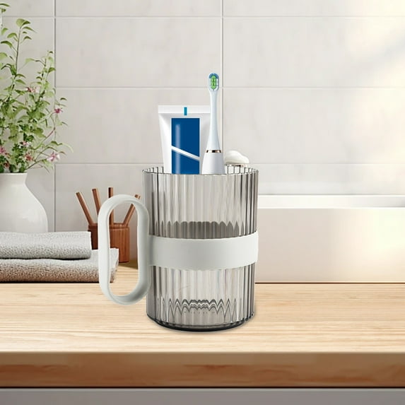 EGYMEN 13 Oz Transparent Mouthwash Cup, Children's Clear Brush Cup, Couple's Dental Rinse Cup, High Aesthetic Plastic Tooth Cup