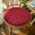 thumbnail image 1 of EGYMEN 14" Round Plush Cushion, Tatami Chair Pad, Floor Stool Cushion, Dining Table Seat Cushion, Winter Comfort Cushion, 1 of 6