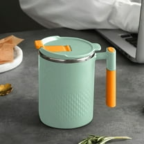 EGYMEN 15 Oz Stainless Steel Mug, Insulated Coffee Cup, Double Wall Travel Mug, Thermal Breakfast Tumbler with Lid and Handle