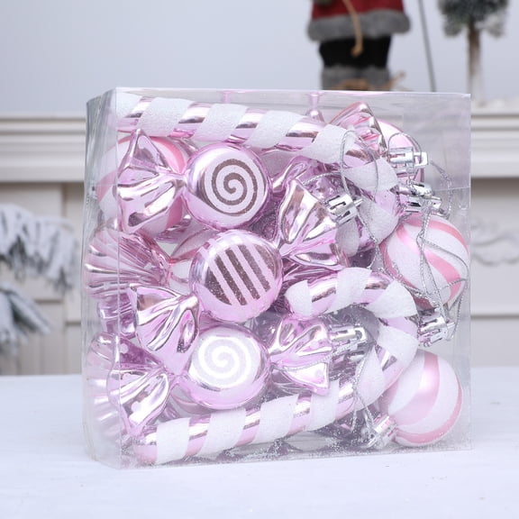 EGYMEN 18 Pieces Of Christmas Balls, Decorative Christmas Ornaments Gift Box Set, Holiday Tree Decorations, Festive Xmas Baubles Set