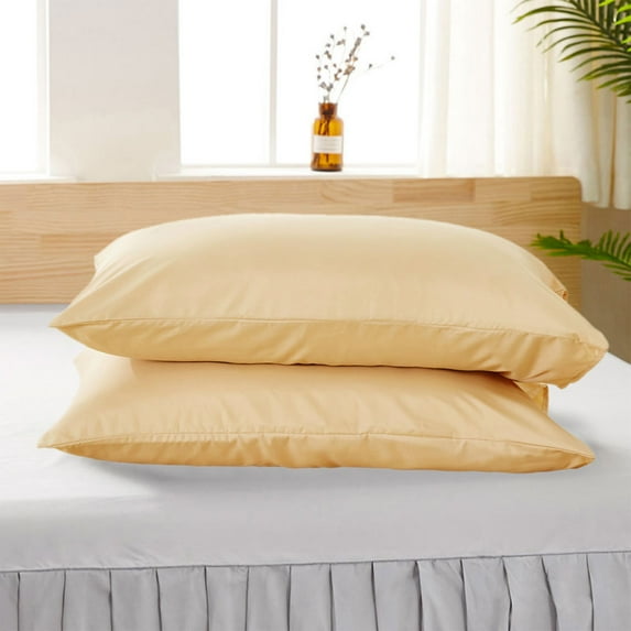 EGYMEN 1PC Pillow Case, 14"x30" Soft Microfiber Pillow Cover with Envelope Closure, Cozy Pillow Protector with Shrinkage and Fade Resistance(Yellow)