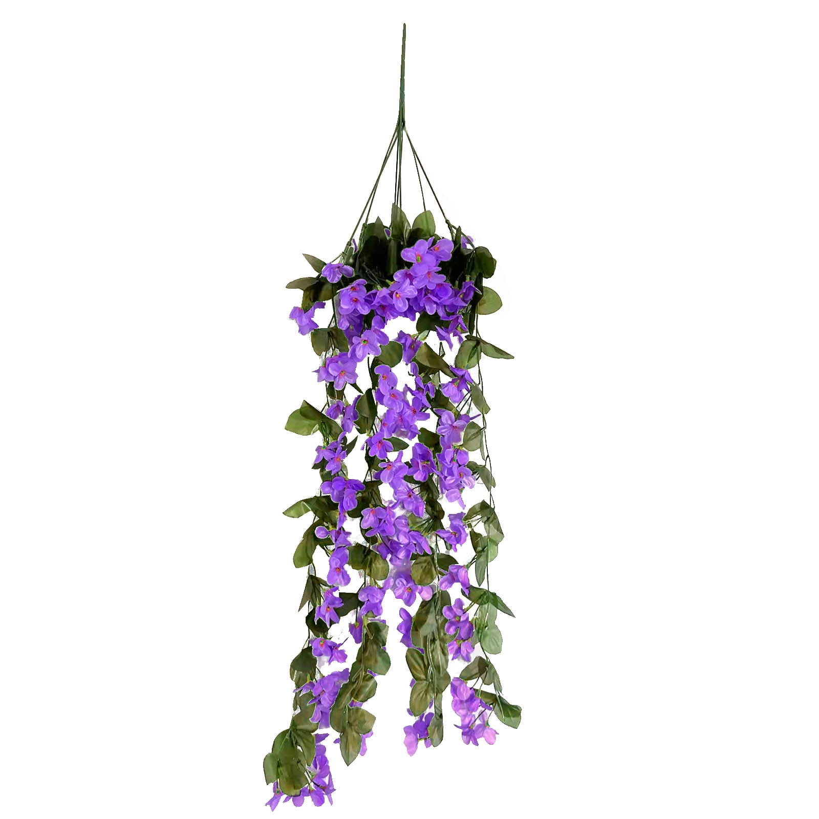 EGYMEN 2 Pack Artificial Fake Hanging Plants Flowers Basket for Outdoor ...