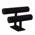 thumbnail image 1 of EGYMEN 2-Tier Jewelry Organizer, Elegant Velvet Bracelet and Watch Display Stand, Stylish Jewelry Storage Rack, Fashionable Multi-Tier Accessory Holder(Black), 1 of 5