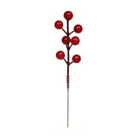 EGYMEN 20Pcs Artificial Red Berries, Festive Christmas Decoration With Lifelike Norfolk Branches, Realistic Holiday Accents, Versatile Ornamental Garland