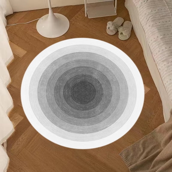 EGYMEN 24" Round Rug, Cream Color Wind Sofa Mat, Coffee Table Area Rug, Bedroom Side Cushion, Study Soundproof Floor Cushion
