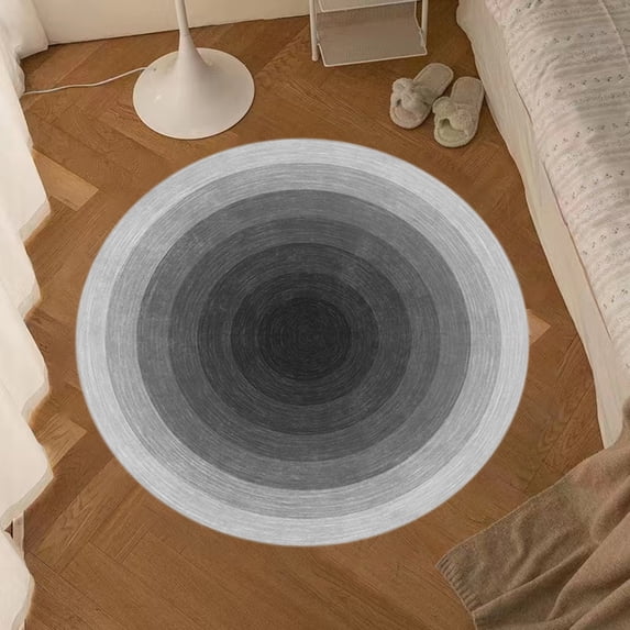 EGYMEN 24" Round Rug, Cream Color Wind Sofa Mat, Coffee Table Area Rug, Bedroom Side Cushion, Study Soundproof Floor Cushion