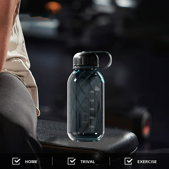 EGYMEN 27 Oz Leakproof Sports Water Bottle, Gym Space Cup with Handle, Fitness Yoga Flask, Large Capacity Hydration Bottle